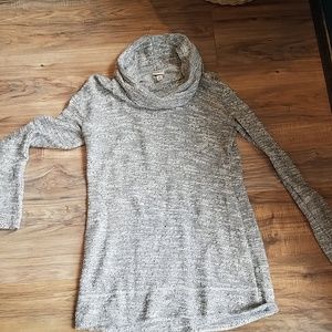 Black and white cowl neck tunic